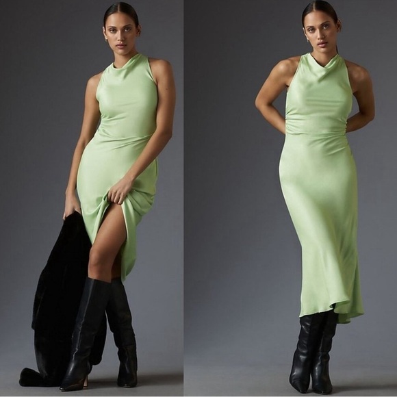 NWT The Perla Racerback Metallic Midi Dress Sz Lg - Picture 3 of 5